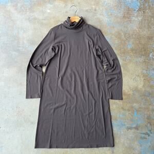 J Jill Turtleneck Midi Dress Size MP Petite NWT Walnut Brown Stretch Jersey